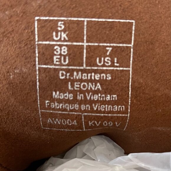 Doc Dr Martens Leona Combat Boots Sz 7 US L Leather Grunge Goth Rock Punk Chunky - Picture 7 of 11